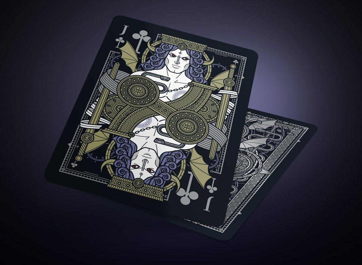 Premium SINS Black Anima Playing Cards - Elegant Gothic Design for Poker, Magic Tricks & Collectors | Perfect for Game Nights, Cardistry & Gifts