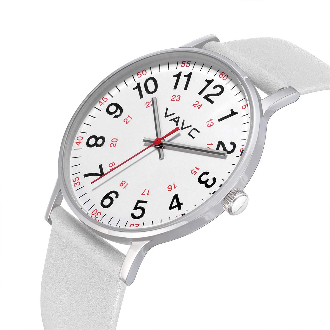Nurse Watch for Medical Professionals & Students - Easy to Read 24-Hour Dial with Second Hand - Perfect for Doctors, Nurses & Healthcare Workers in Hospitals & Clinics