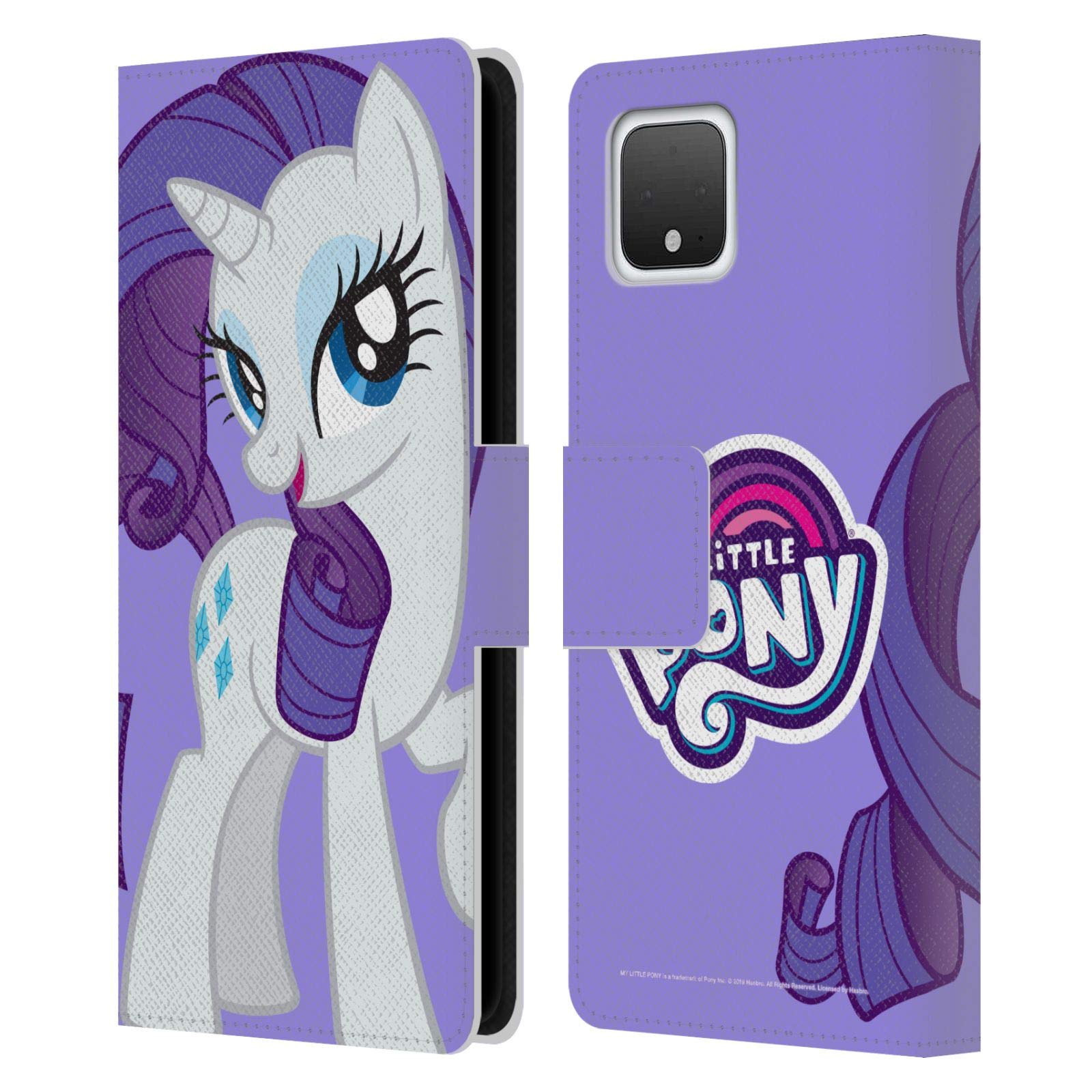 Head Case Designs My Little Pony Rarity Leather Book Wallet Case - Officially Licensed Google Pixel 4 Cover for Girls, Teens & Collectors - Perfect Gift for School, Travel & Everyday Use