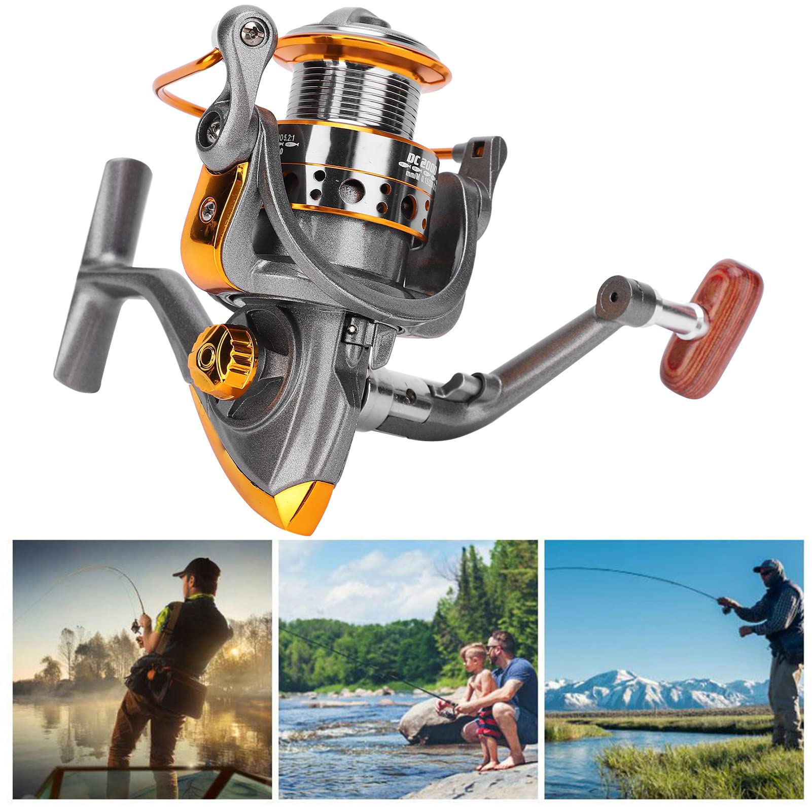 Premium 13-Axis Metal Fishing Reel with Inverted V-Line Design - Saltwater & Rock Fishing Gear for Surf Casting & Deep Sea Angling - Durable Spinning Reel for Professional & Recreational Use