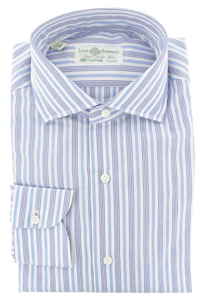 Slim Fit Cotton Dress Shirt for Men - Striped Button Down Spread Collar Formal Business Shirt - Perfect for Office, Wedding & Professional Events