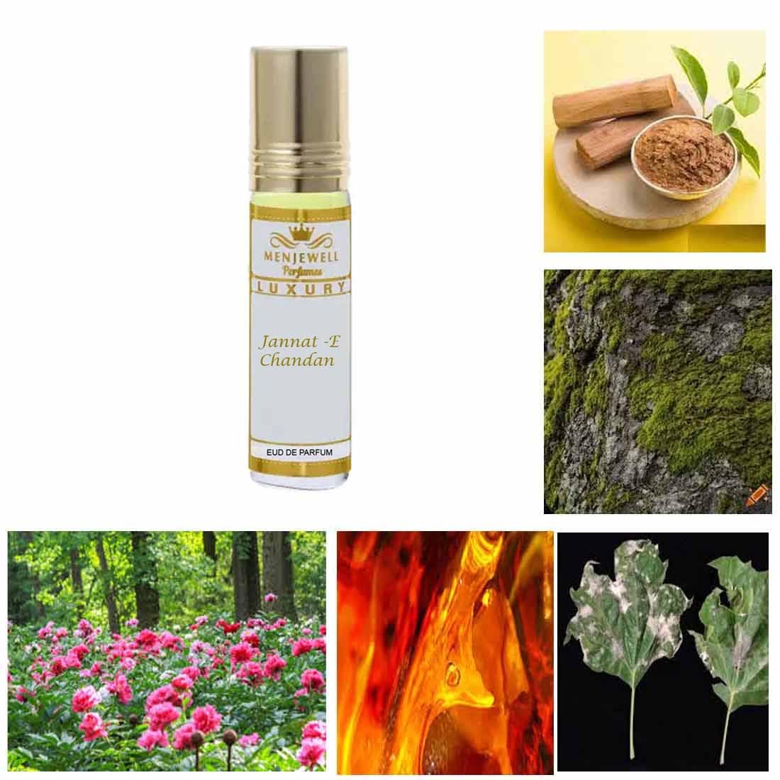Menjewell Jannat-E-Chandan Roll On Attar Perfume for Men & Women - 9ml Long-Lasting Fragrance Oil - Perfect for Daily Wear, Special Occasions & Gift Giving
