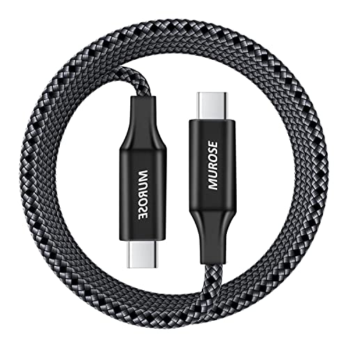 MUROSE 14.8FT USB C to USB C Cable 100W Fast Charging, Nylon Braided USB-C Cable with 5Gbps Data Transfer & 4K Display Support - Perfect for MacBook Pro, Galaxy S23, iPad Pro, and Other USB-C Devices (Home, Office, Travel Charging Solution)