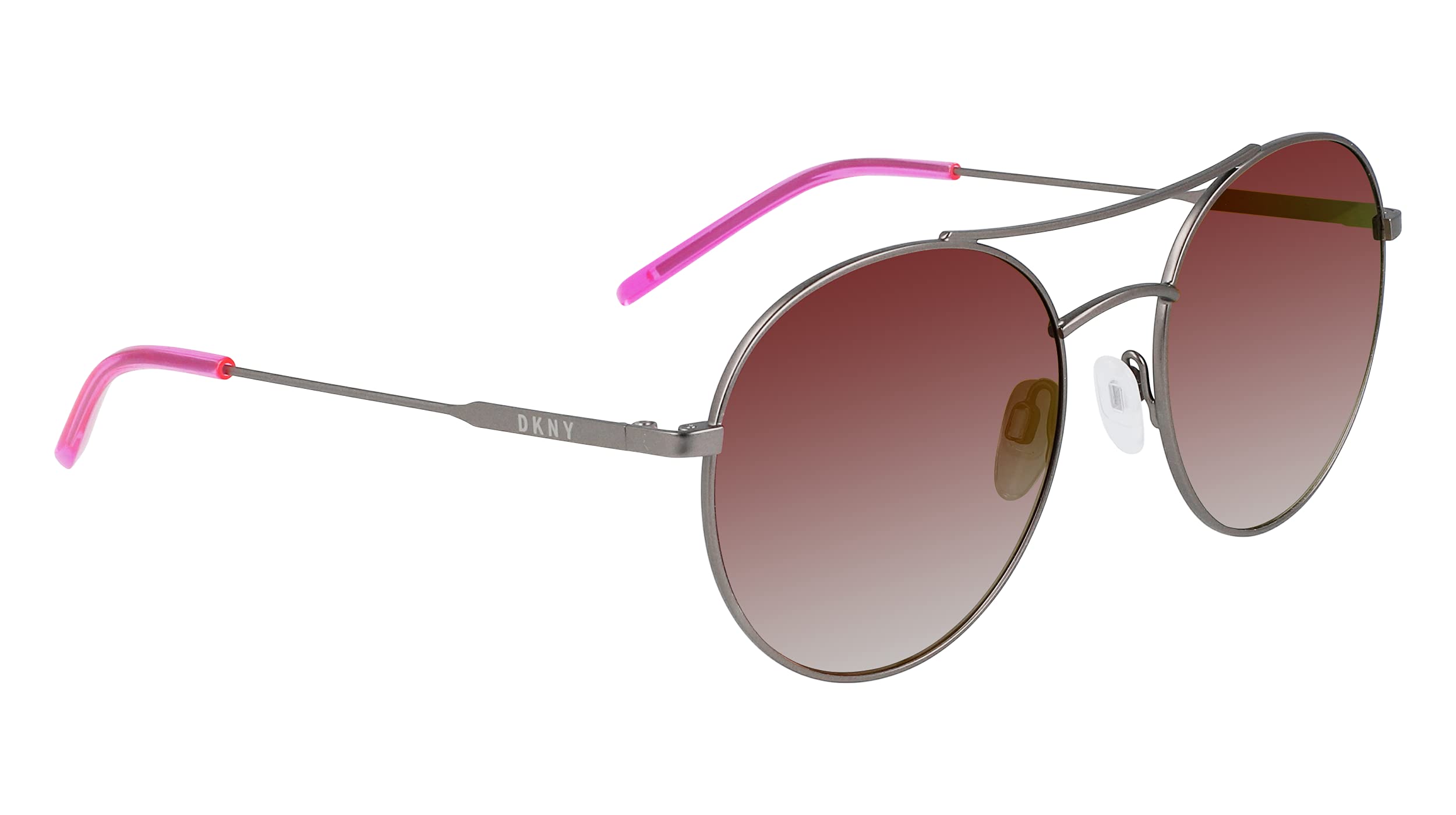 DKNY Women's Dk305s Round Sunglasses - Polarized UV Protection Fashion Sunglasses for Women, Trendy Round Frame Shades for Driving, Beach & Outdoor Activities