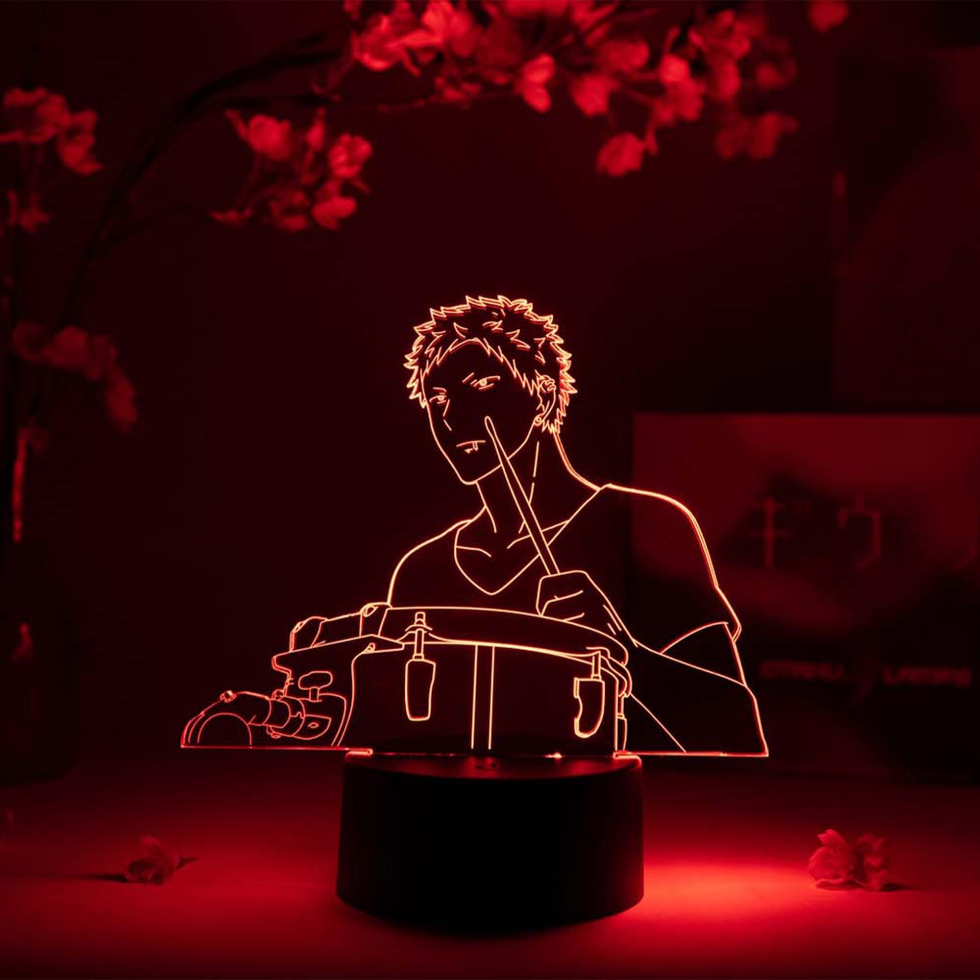 Otaku Anime Lamp - 16 Color RGB LED Night Light with Remote, 3D Akihiko Kaji Figure - Perfect for Bedroom, Gaming Room & Anime Lover Gift Ideas
