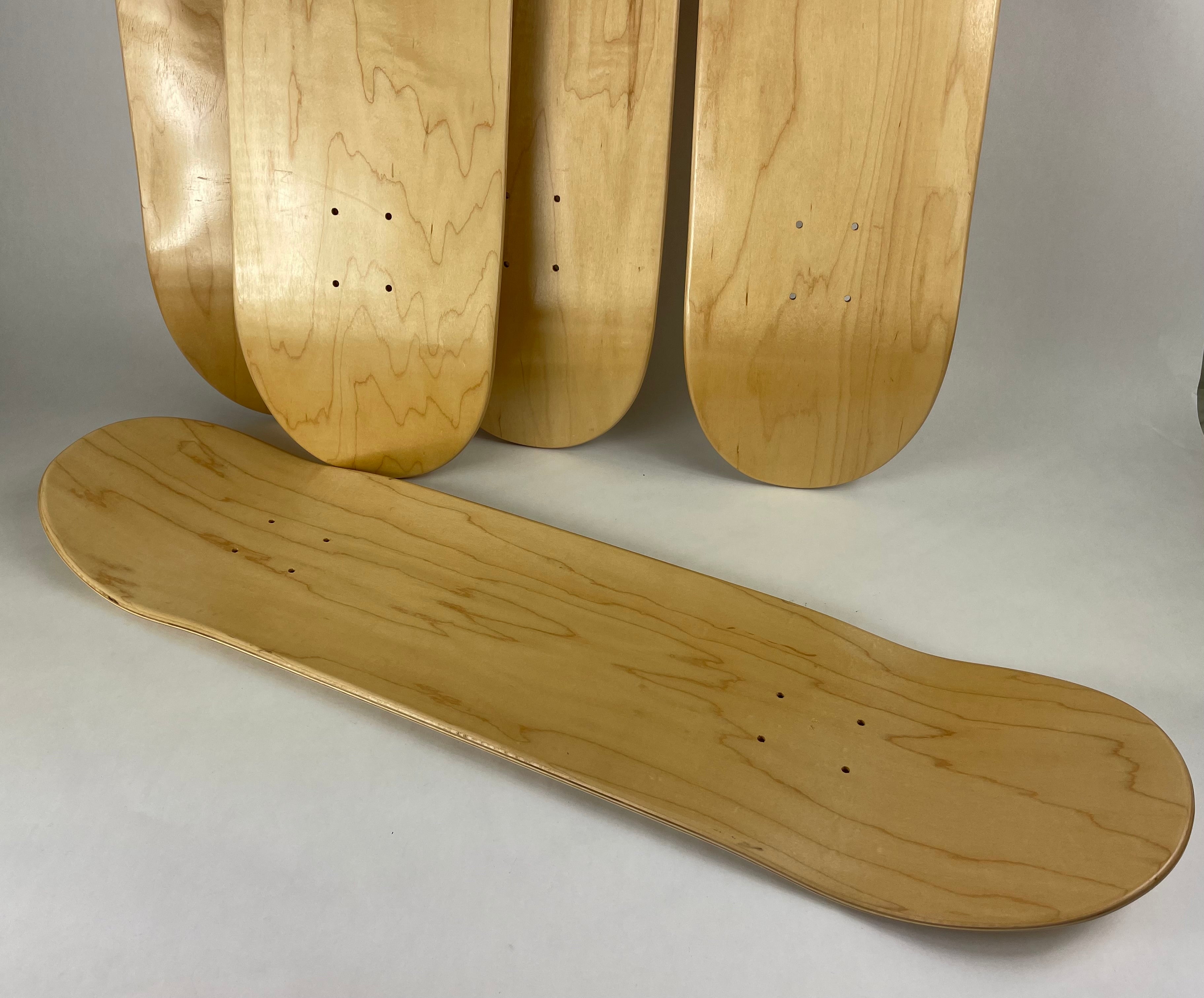 5 Pack Hardrock Blank Skateboard Decks - Natural Wood - Choose Size 8