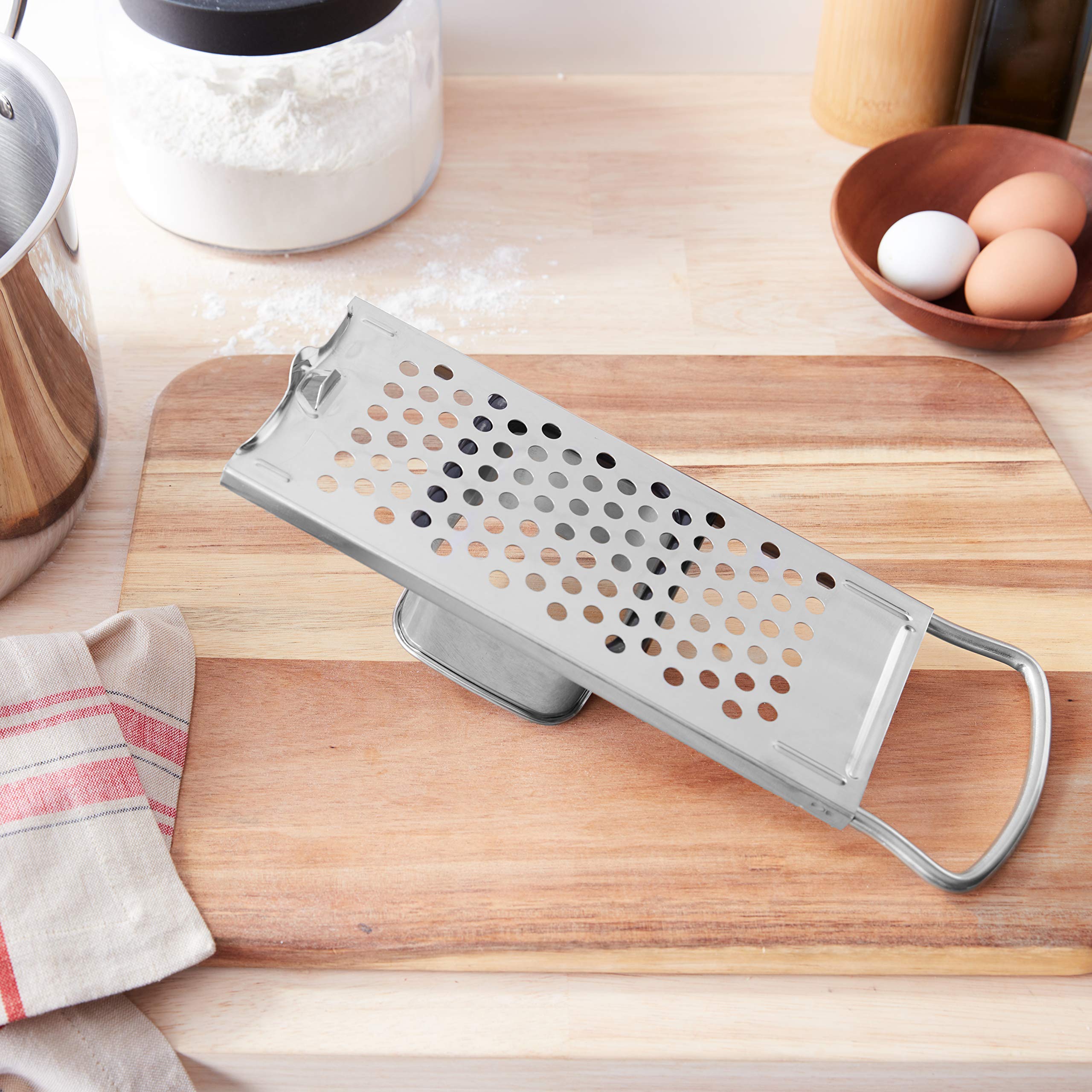 Professional Stainless Steel Spaetzle Maker with Pusher - German Dumpling & Potato Ricer Tool for Homemade Pasta, Noodles & Gnocchi - Perfect for Kitchen, Restaurant & European Cuisine Lovers