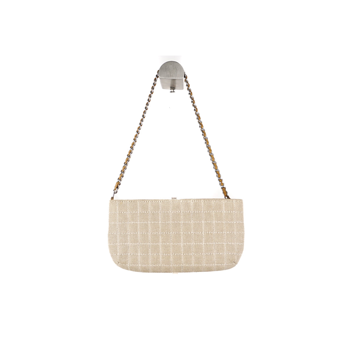 Chanel Camellia No. 5 Chocolate Canvas Pochette Handbag - Luxury Crossbody Bag for Women, Perfect for Date Night & Evening Events