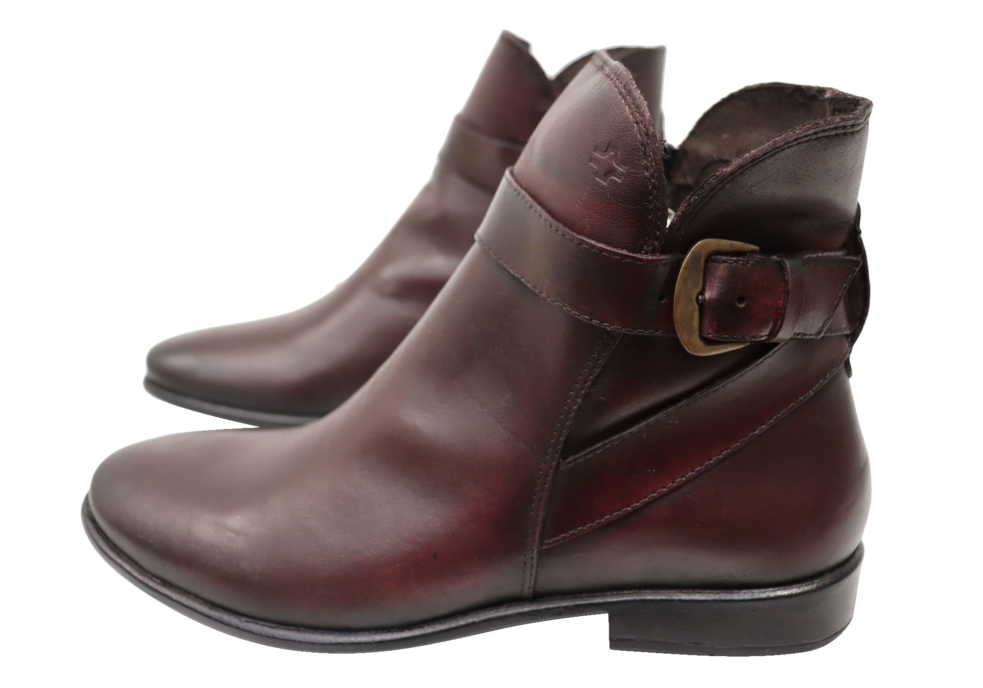 Perlatto Women's Comfortable Leather Ankle Boots - Penny Style Made in Brazil - Perfect for Work, Casual Outfits & Fall Fashion