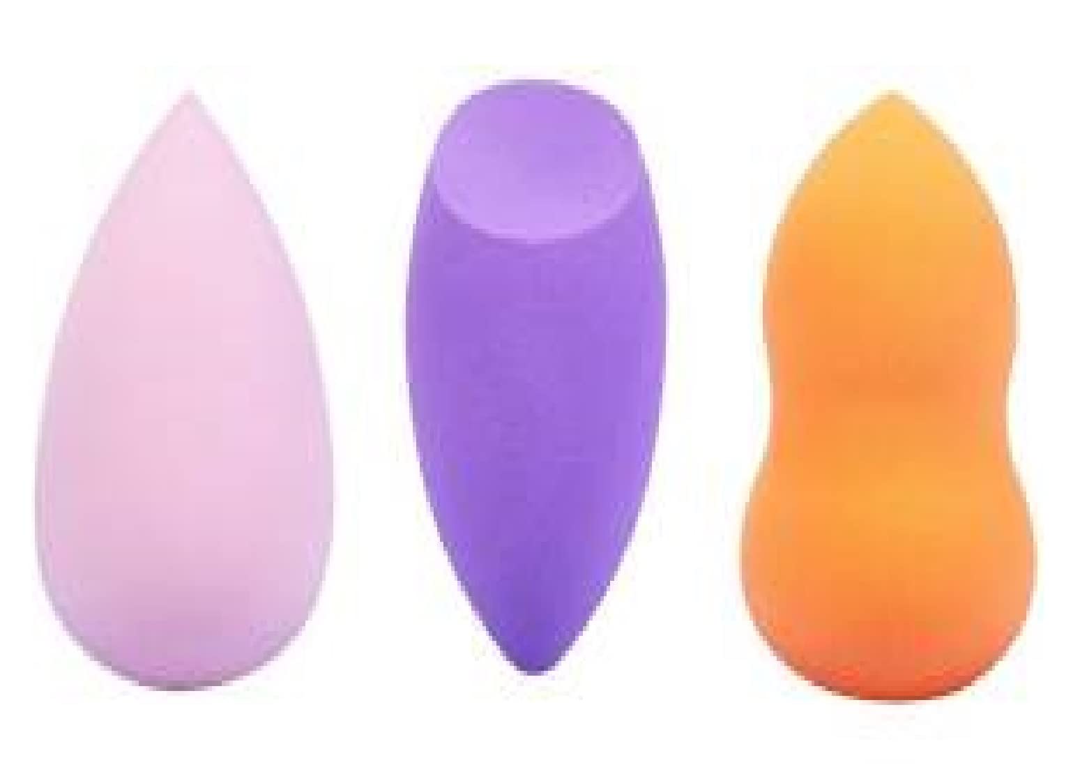 BeautyOfWrath 3-Piece Makeup Sponge Set - Soft Blending Beauty Blender for Flawless Foundation & Concealer Application (Random Colors & Shapes) + Free Hoop Earrings - Perfect for Professional Makeup Artists & Everyday Beauty Routines