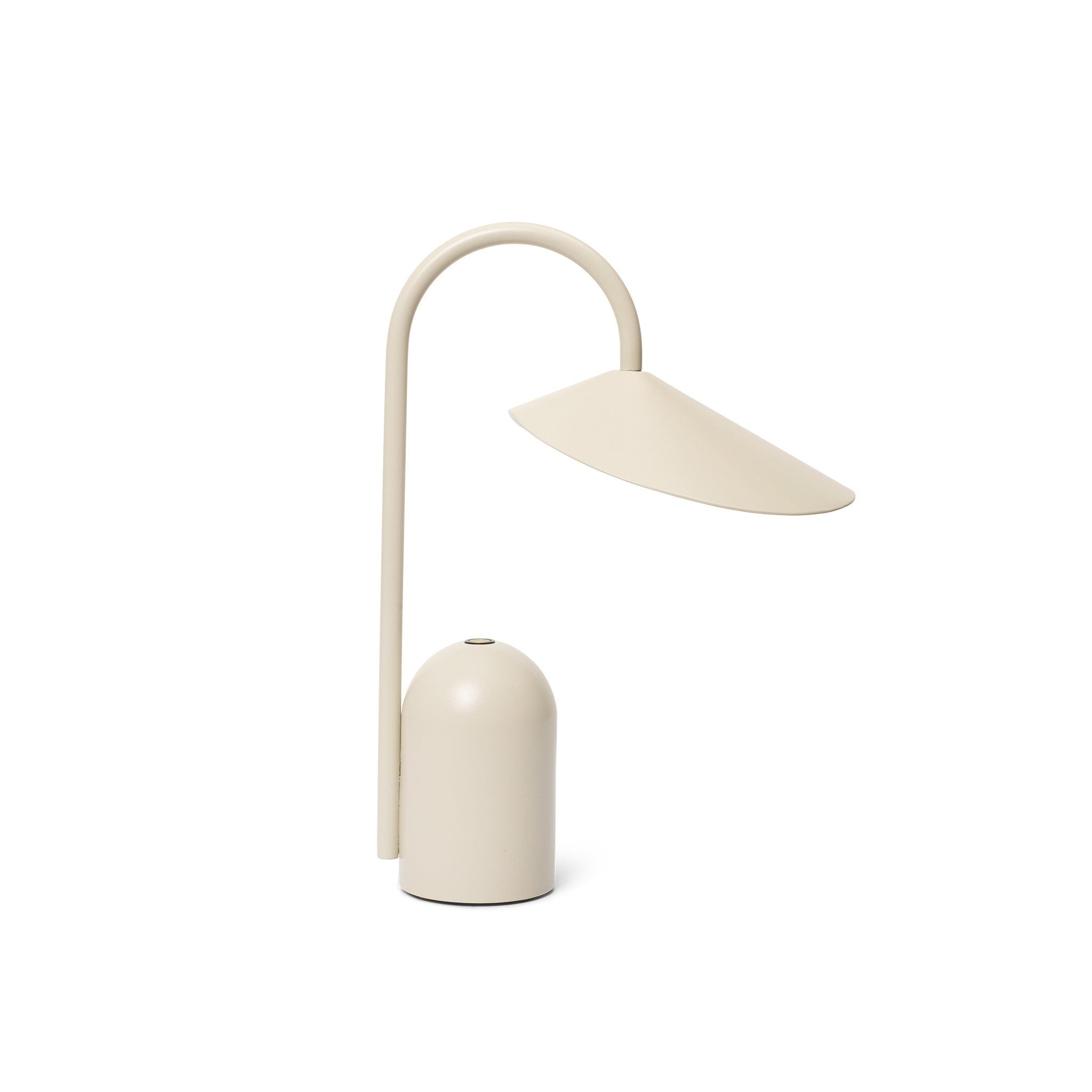 FERM LIVING Arum Portable Lamp - Cashmere Color, Rechargeable LED Table Light for Bedroom, Living Room, and Outdoor Use