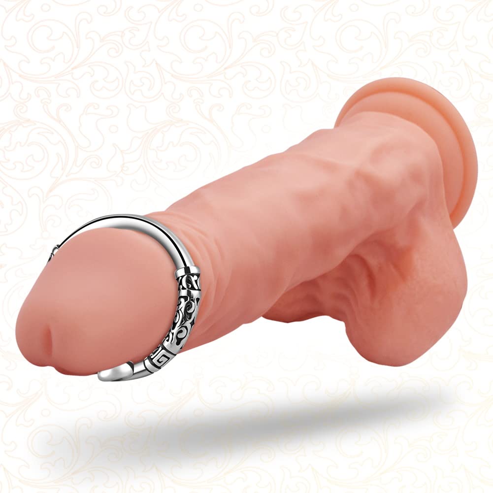 Premium Stainless Steel Cock Ring for Men - Enhances Pleasure, Delays Ejaculation & Increases Stimulation - 1.02 Inch Glans Ring for Intensified Orgasms - Ideal for Couples Play, Solo Exploration & BDSM Bondage Scenes