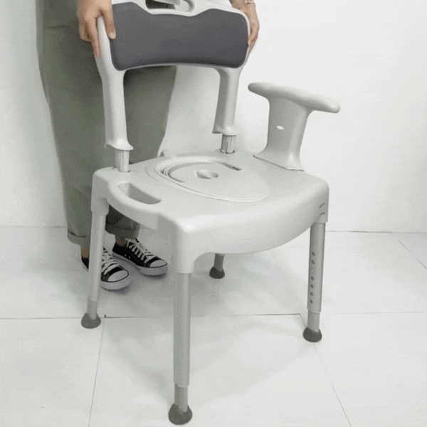 Etac Swift Non-Slip Bedside and Shower Commode Chair - Lightweight Portable Toilet for Elderly & Disabled - Ideal for Home Care, Hospitals & Bathroom Safety
