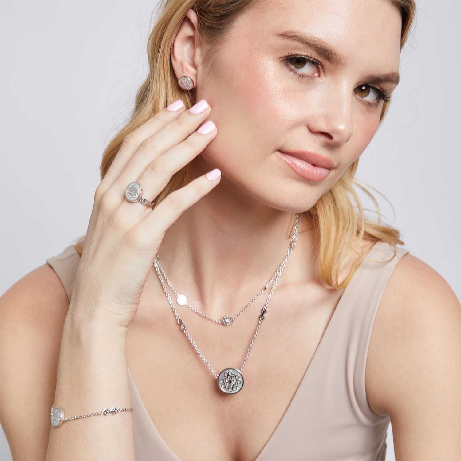 Lanna Eight Petal Medallion Post Earrings - Handmade Silver Thai Tribal Jewelry for Women | Perfect for Weddings, Parties & Boho Fashion