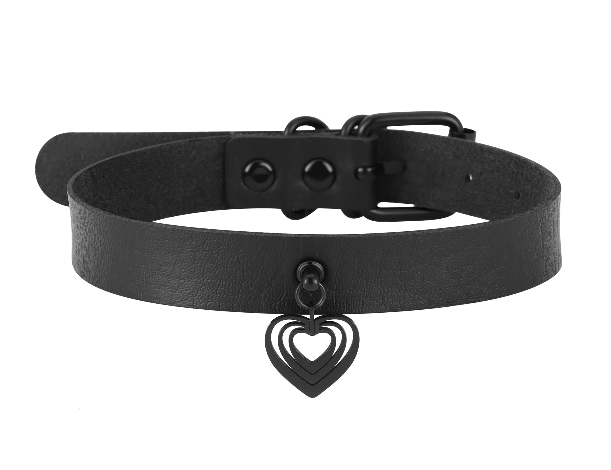 Gothic Black PU Leather Choker Necklace with Cross & Butterfly Pendant - Adjustable Punk Emo Jewelry for Women & Men - Perfect for Halloween, Cosplay, and Alternative Fashion