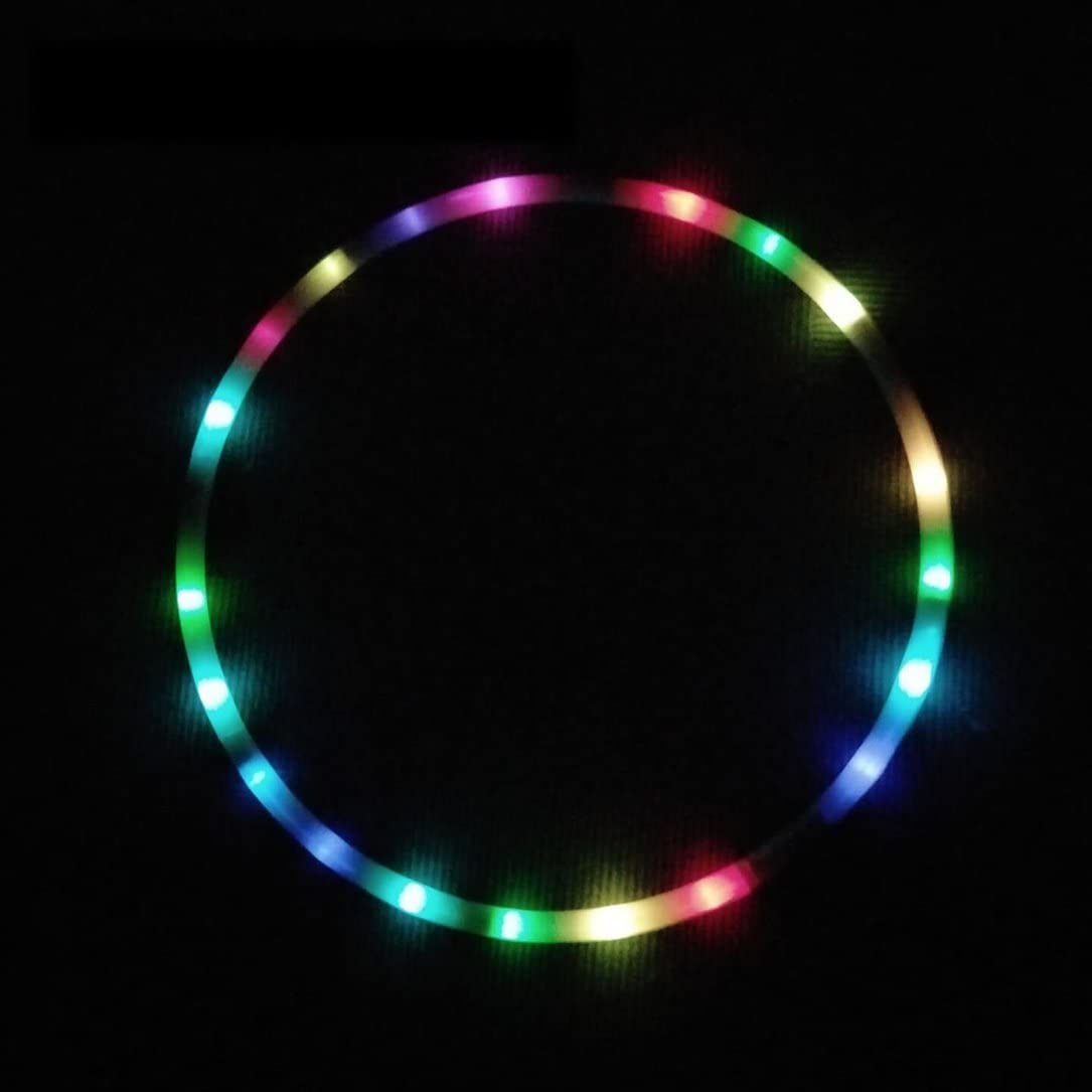 LED Detachable Glow Hoop - 8 Sections, PE Material for Kids & Adults - Fitness & Fun Toy