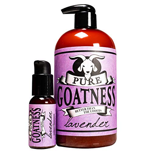 Pure Goatness Premium Goat Milk Lotion 2-Pack Gift Set - Natural Skincare for Face, Body & Hands - Rejuvenating & Hydrating Moisturizer with Lavender | Perfect for Dry Skin Care & Daily Nourishment