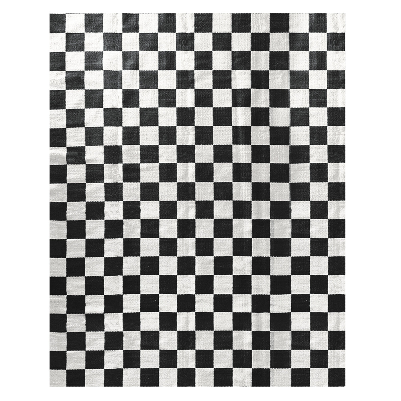 Checkerboard Medium Scale Flatweave Rug - Non-Slip Geometric Pattern Area Rug for Living Room, Bedroom & Office - Perfect for Home Decor and High Traffic Areas
