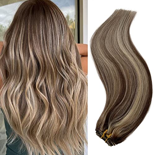 #4P613 Medium Brown and Bleach Blonde