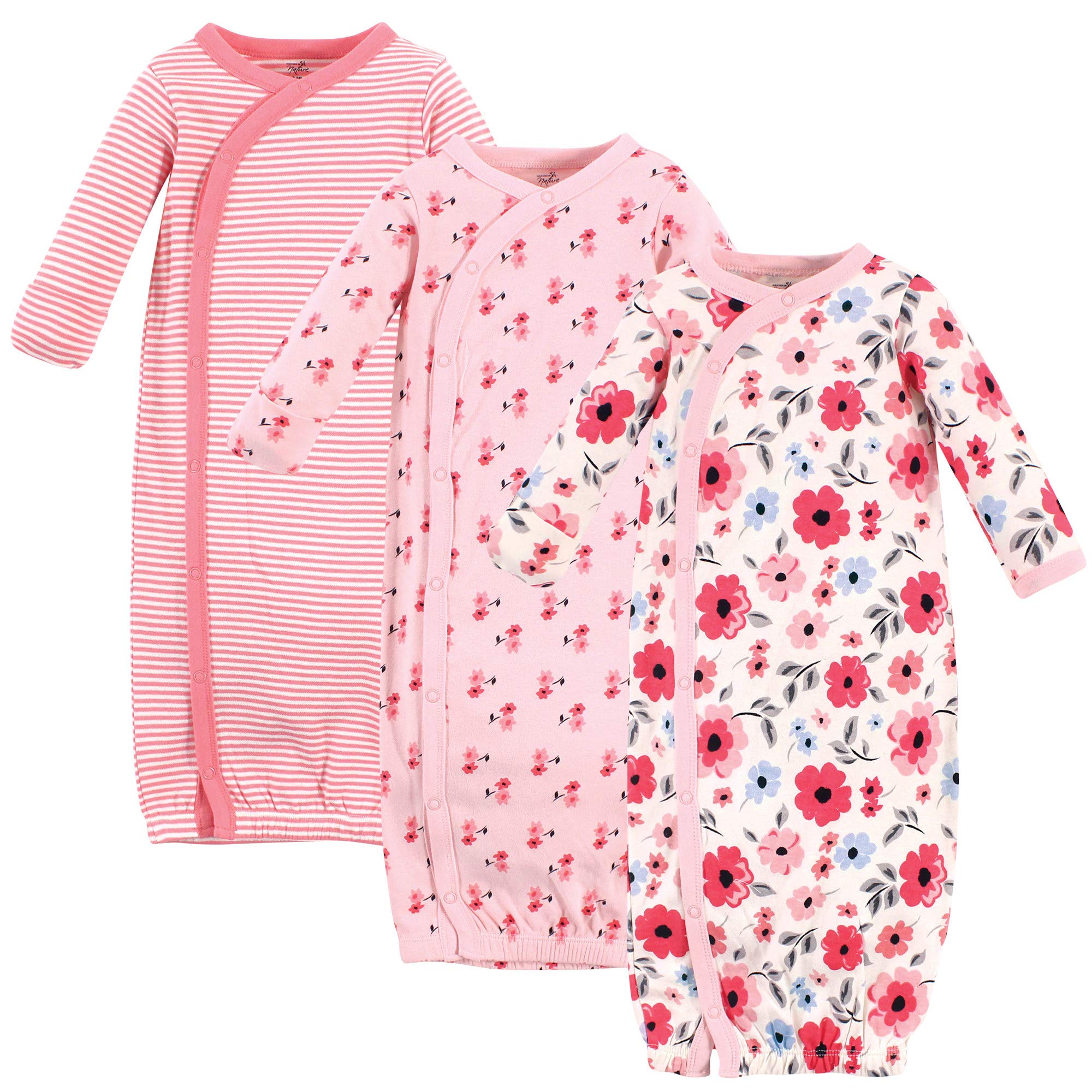 Organic Cotton Baby Girls' Kimono Gowns - Soft & Breathable Newborn Sleepwear for Nursery, Photoshoots & Special Occasions