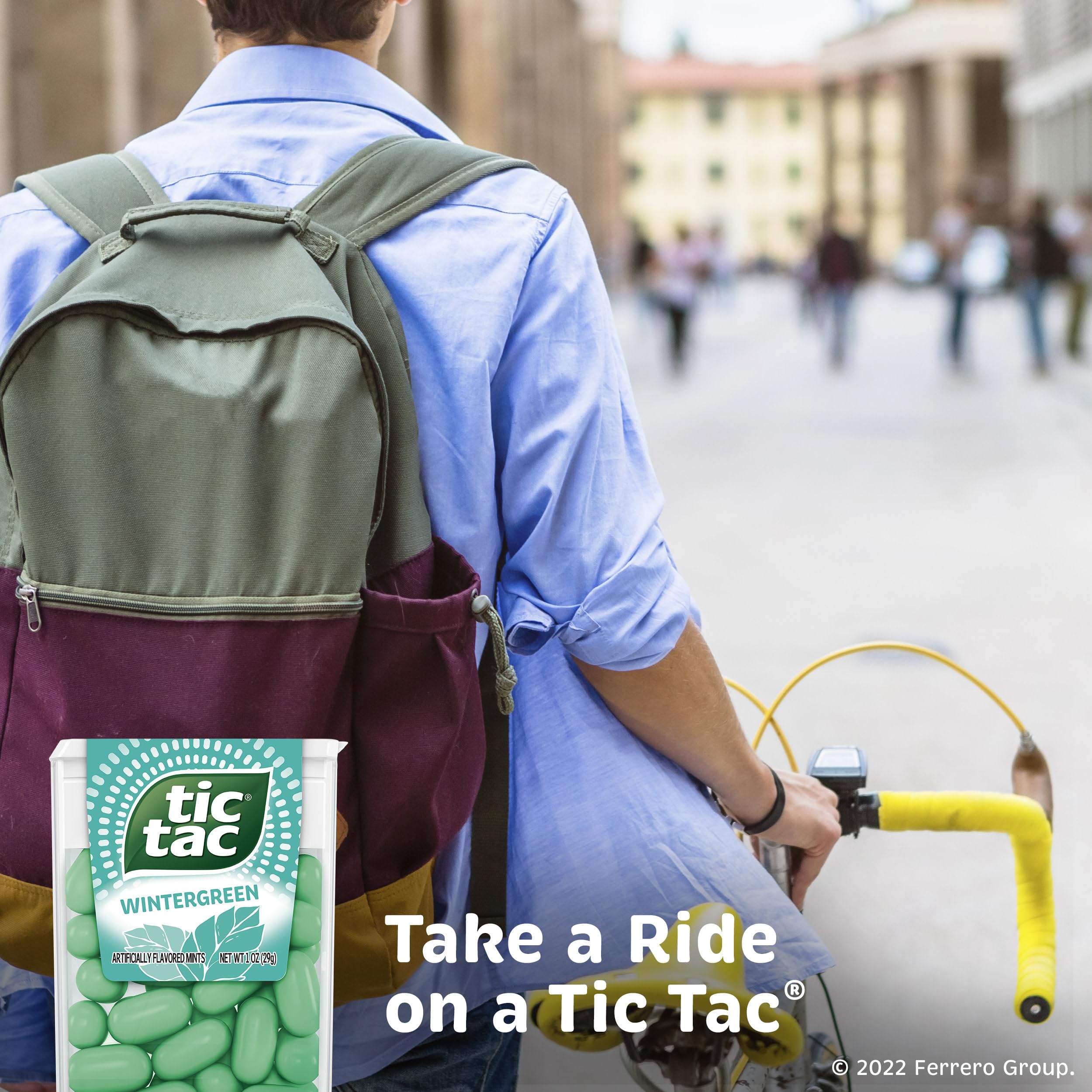 Tic Tac Wintergreen Breath Mints - 12 Pack Bulk (1 Oz Each) | Fresh On-The-Go Mint Refresher for Work, Travel & After Meals