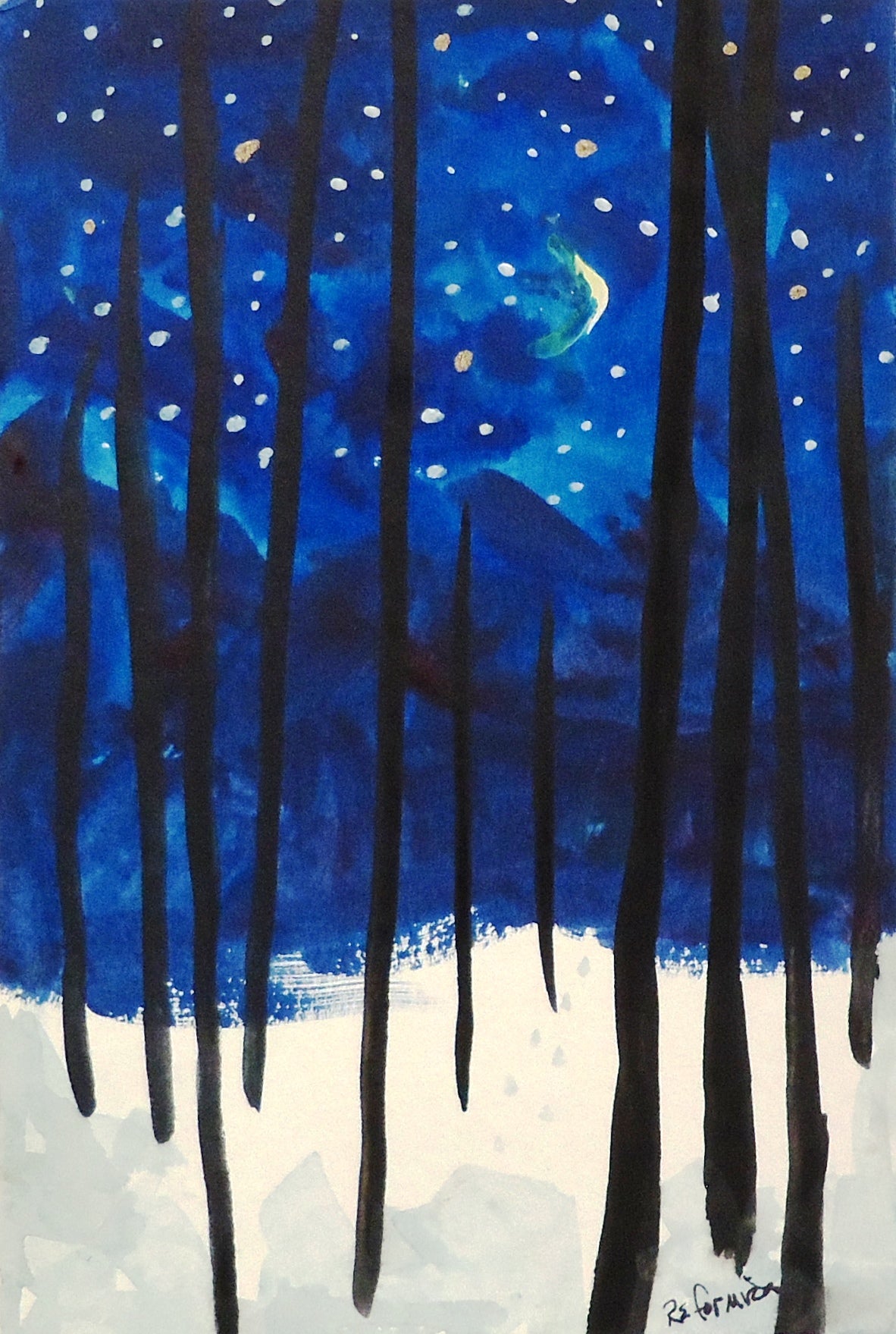 Ruth Formica: Lights Through the Trees - Nature-Inspired Wall Art for Home & Office Decor - Perfect for Living Rooms, Bedrooms, and Workspaces