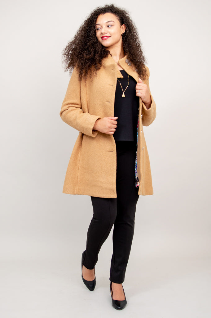 Premium Beige Wool Keston Coat for Women - Warm Winter Overcoat for Office, Dating & Outdoor Activities