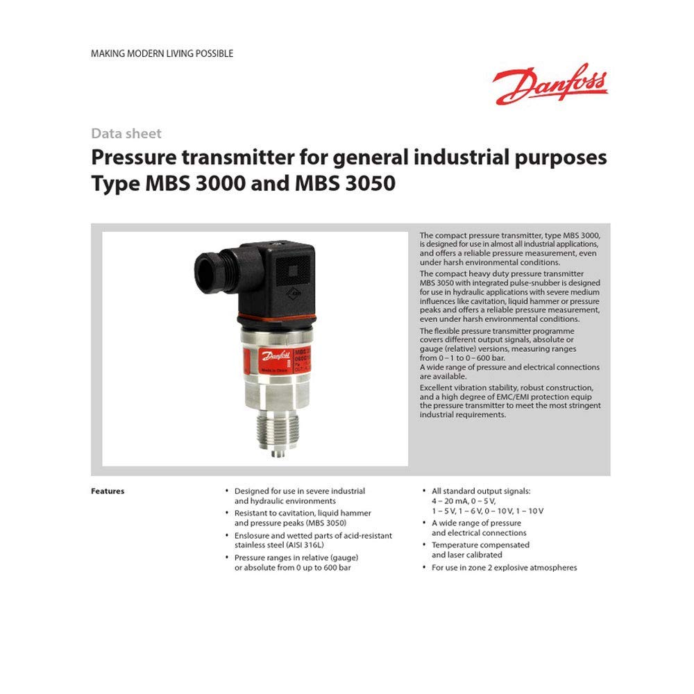 Industrial Grade Heavy Duty Pressure Transmitter 0-150 PSI with 1/4