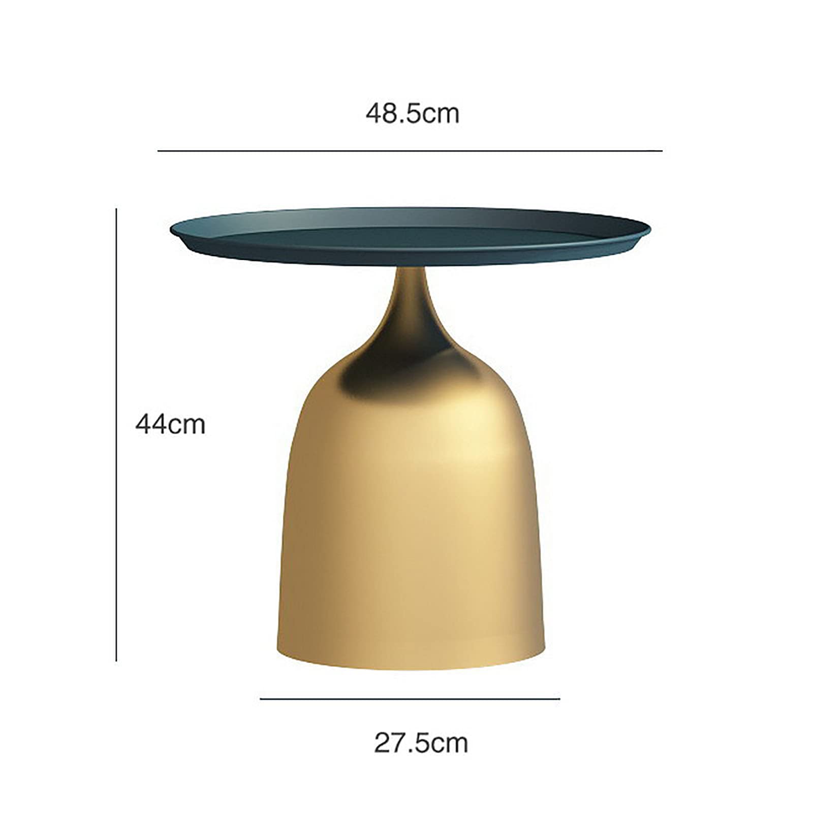 Nordic Modern Wrought Iron Coffee Table Set - Tall & Short Round Side Tables for Living Room, Sofa, Bedroom - Blue & Gold Luxury End Tables for Home Decor & Small Space Furniture