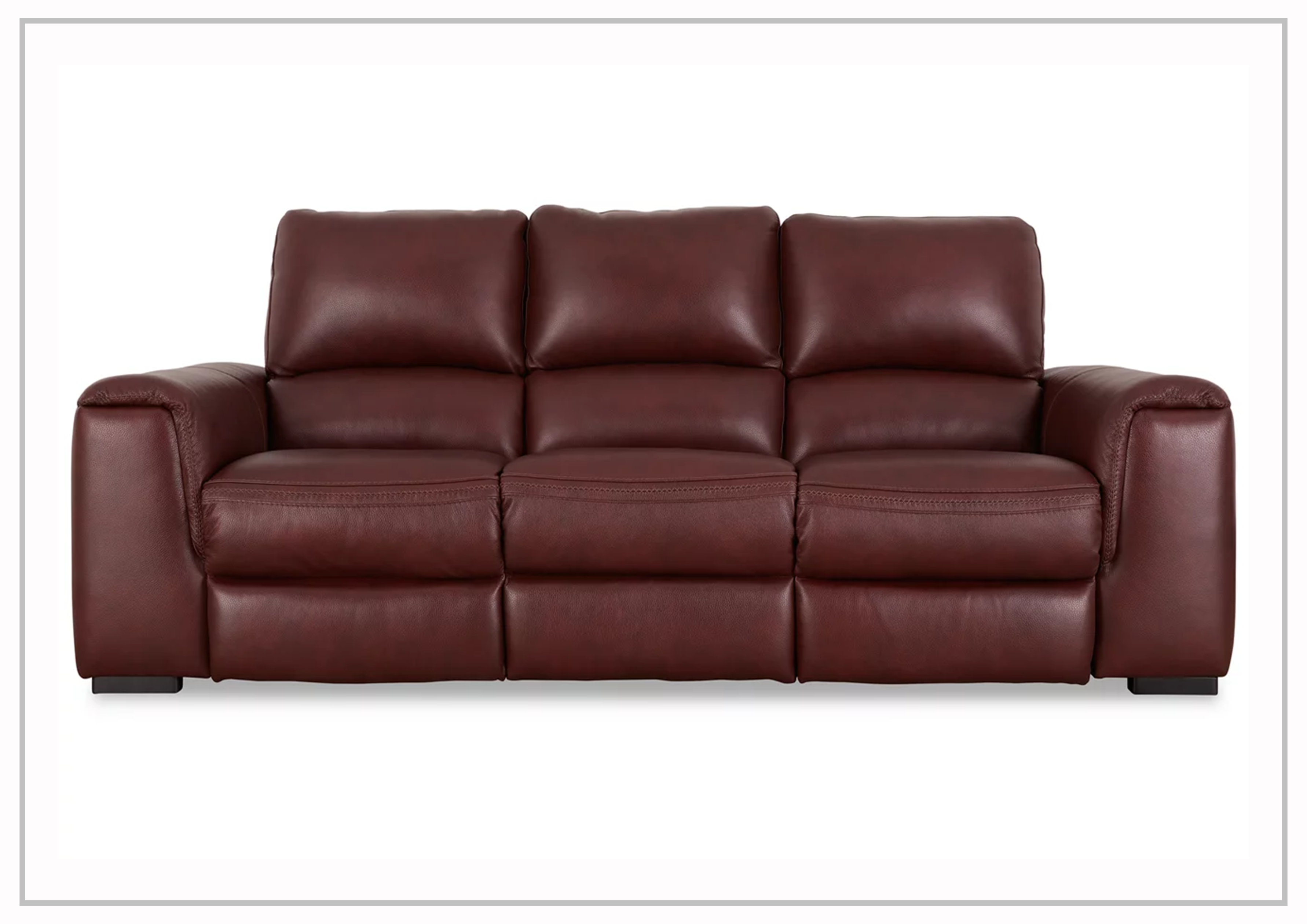Gio Italia Adriano Premium Leather Dual Power Reclining Sofa - Modern Electric Recliner Couch for Living Room, Home Theater & Lounge Comfort