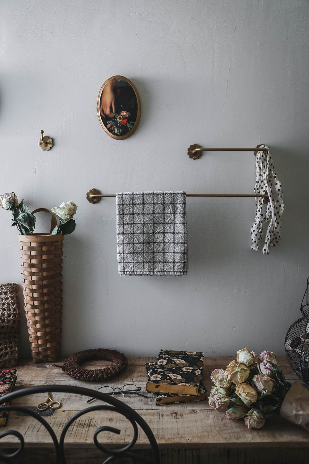 Antique Brass Wall Hooks & Bars - Heavy Duty Coat Hangers for Entryway, Bedroom & Bathroom Organization