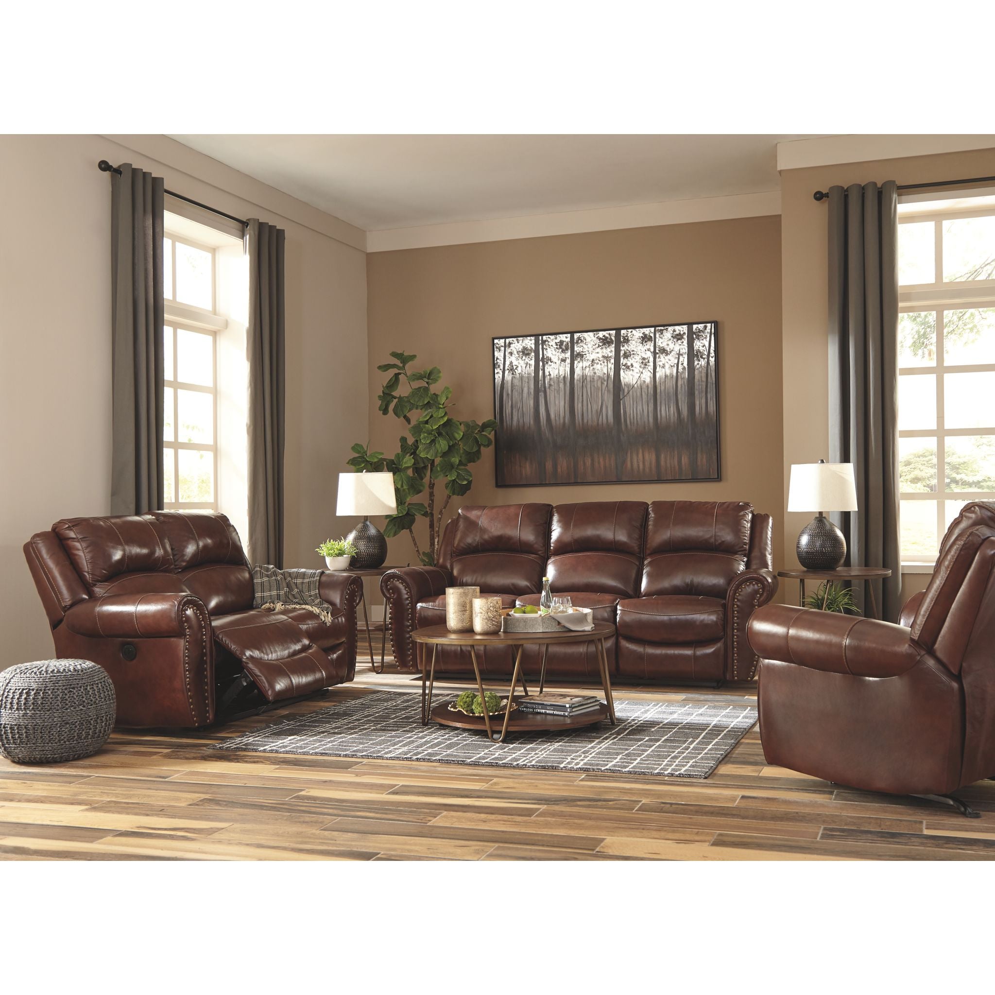 Bingen Power Reclining Loveseat - Electric Adjustable Sofa with Cup Holders & USB Charging - Perfect for Living Room, Home Theater & Small Spaces
