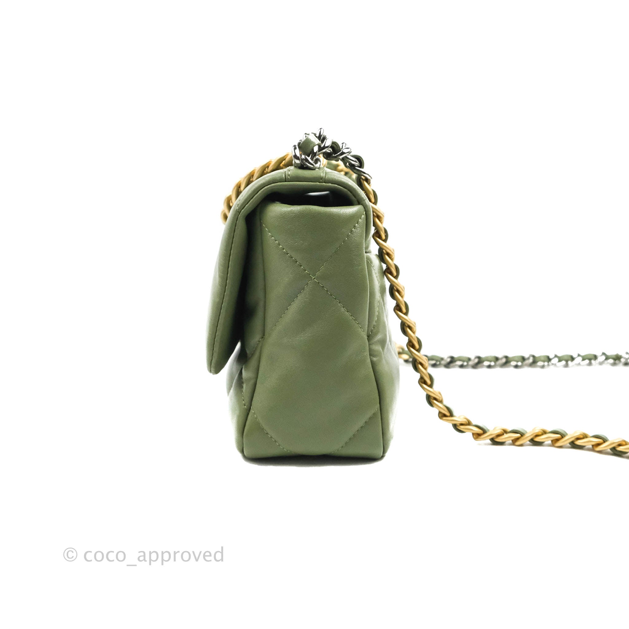 Chanel 19 Small Handbag in Olive Green with Mixed Hardware - Luxury Crossbody Bag for Women, Perfect for Everyday Use & Special Occasions