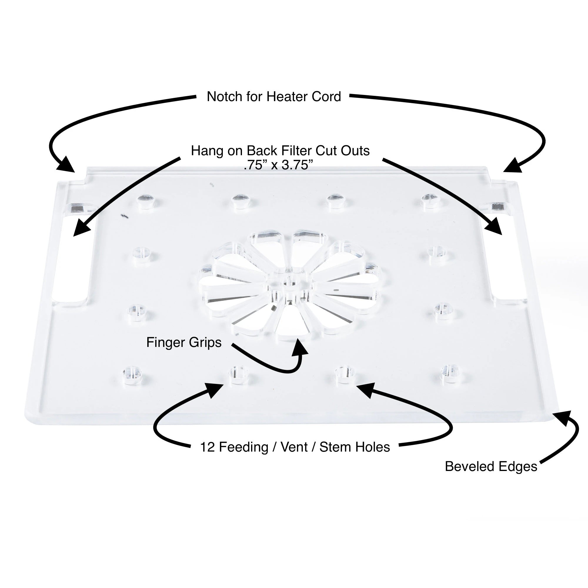 Self-Cleaning Aquarium Lid for 3 Gallon Fish Tank - Lotus Design Cover for Betta Fish, Shrimp & Small Aquatic Pets - Perfect for Home, Office & Classroom Decor