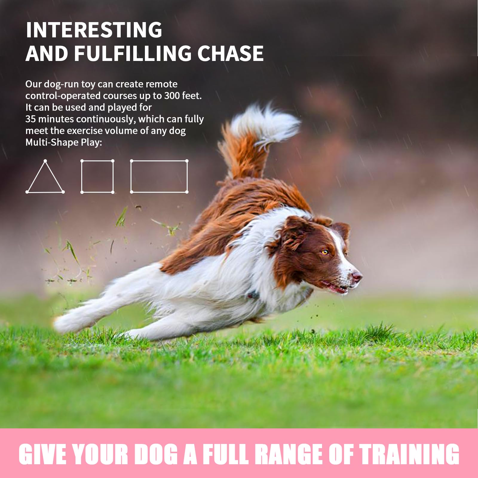 DC-1 Dog Toys for Large Dogs - Motorized Lure Coursing Machine with Chase Toy & Agility Course Set - Durable Outdoor Backyard Training Equipment for Puppies & Adult Dogs - Perfect for Exercise, Playtime & Agility Training