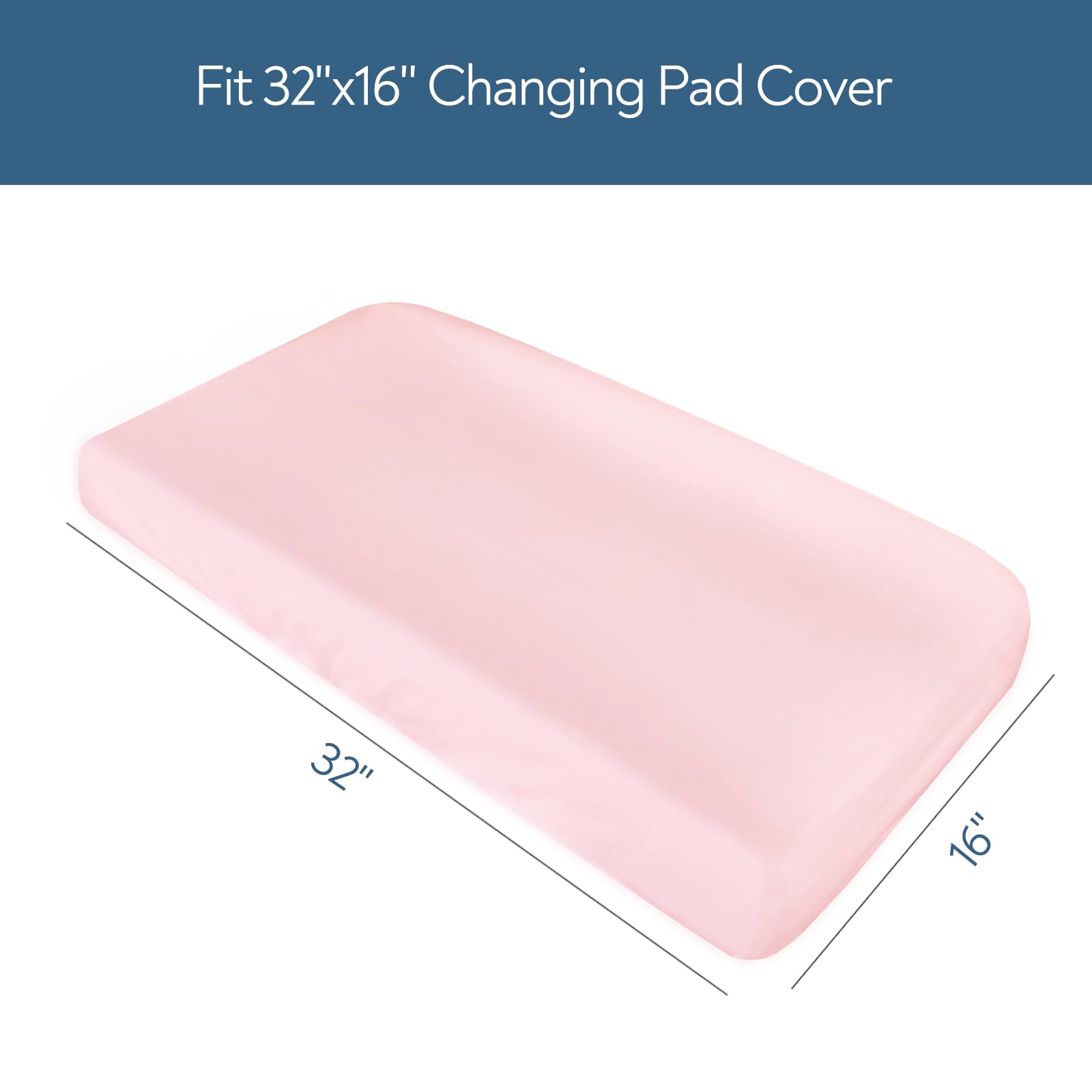 4 Pack Baby Changing Pad Covers for Girls - Soft Breathable Fitted Changing Table Sheets (32
