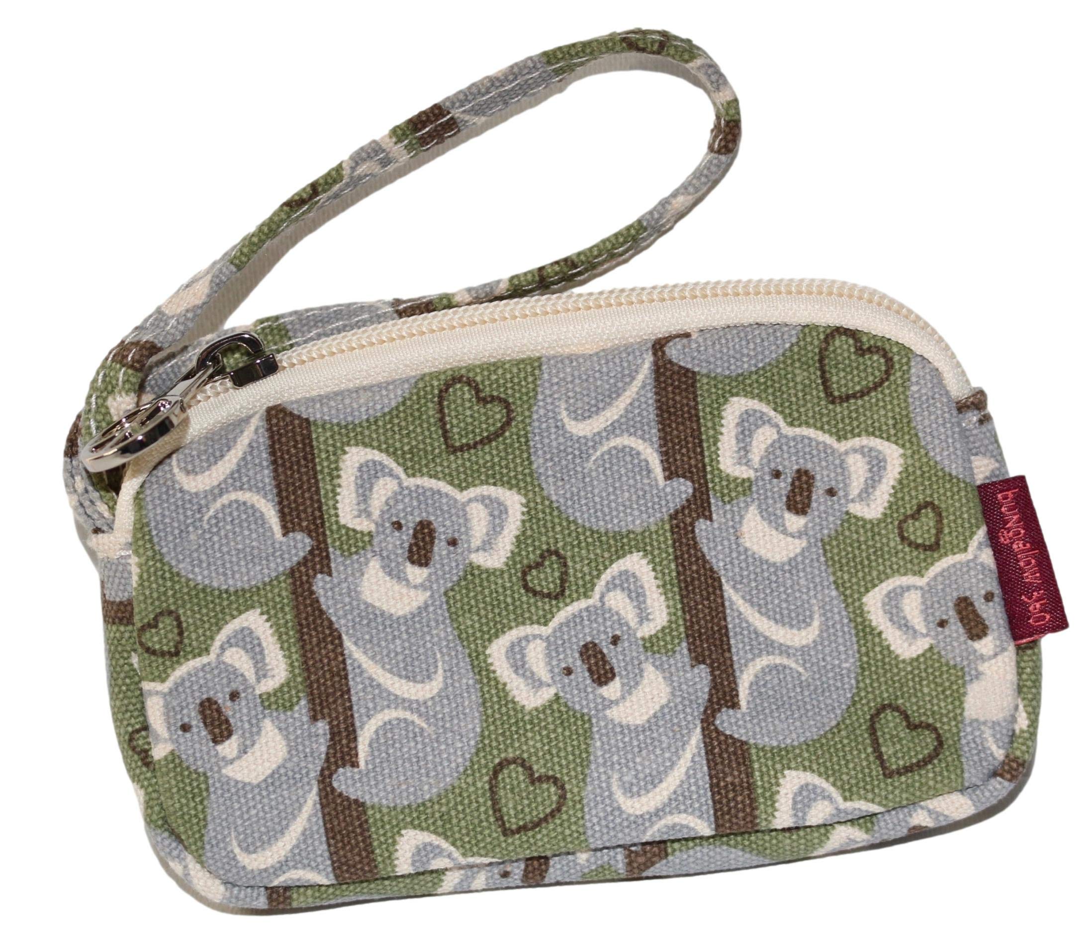 Bungalow 360 Canvas Clutch Coin Purse - Cute Koala Bear Design - Small Wallet for Women - Perfect for Travel, Shopping & Everyday Use