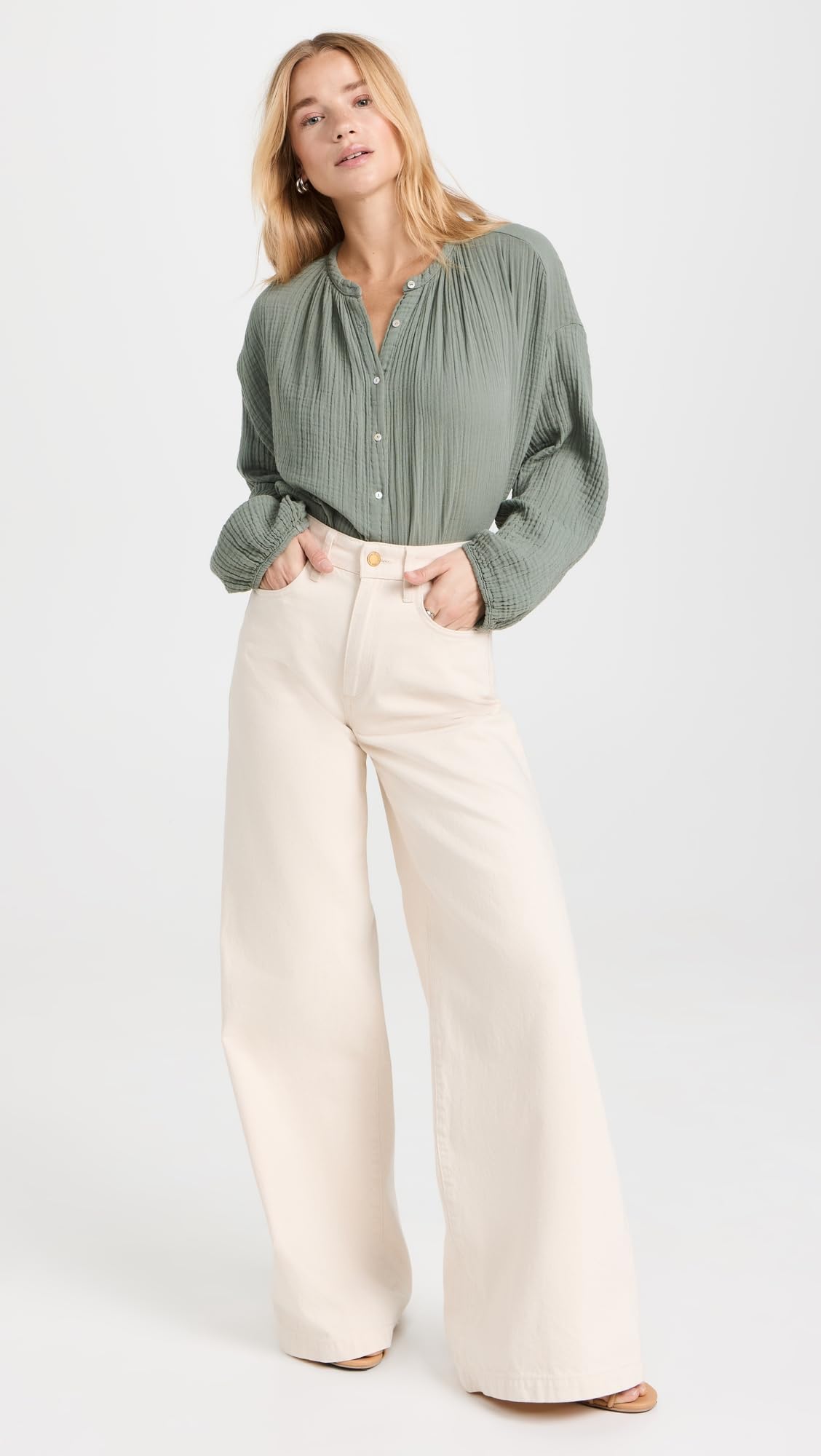 Women's High Rise Wide Leg Jeans - Stretchy Comfort Denim Pants for Casual & Work Outfits | Trendy Plus Size & Petite Options Available