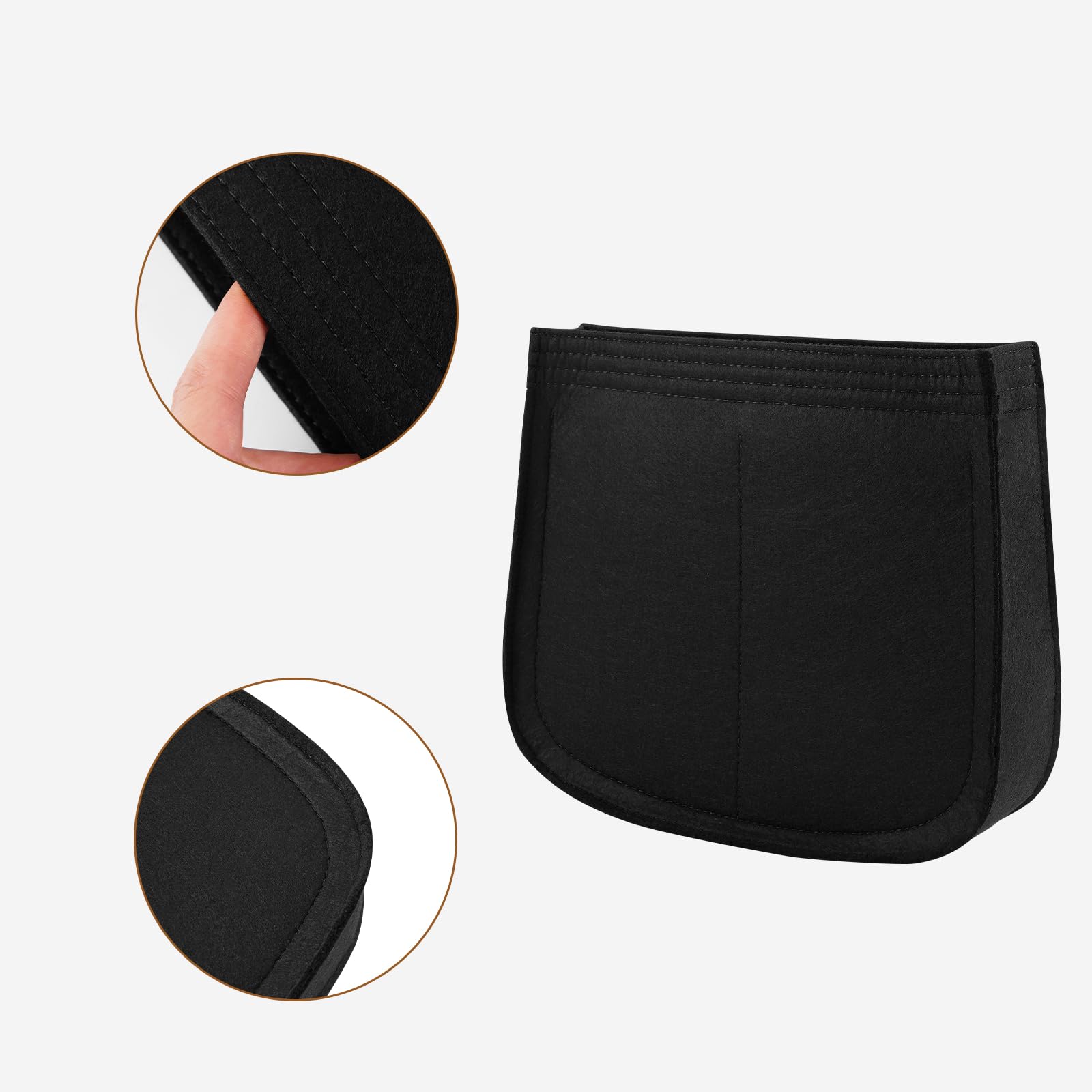 Premium Felt Purse Insert Organizer for Hermes Evelyne 29 PM Bag - Perfect Fit (E33, Black) | Keep Your Luxury Handbag Neat & Organized for Work, Travel & Everyday Use