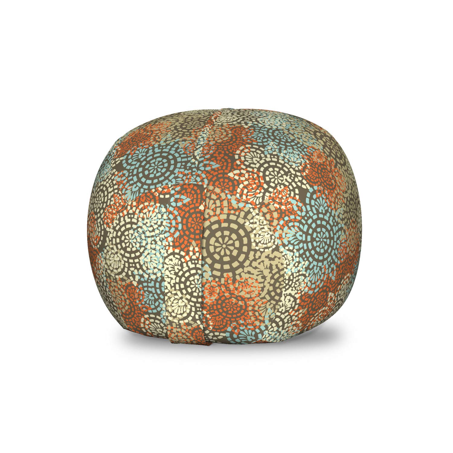 Ambesonne Vintage Storage Toy Bag Chair - Grungy Floral Spring Foliage Design, Washable Stuffed Animal Organizer, Small Multicolor for Kids' Room & Nursery Decor