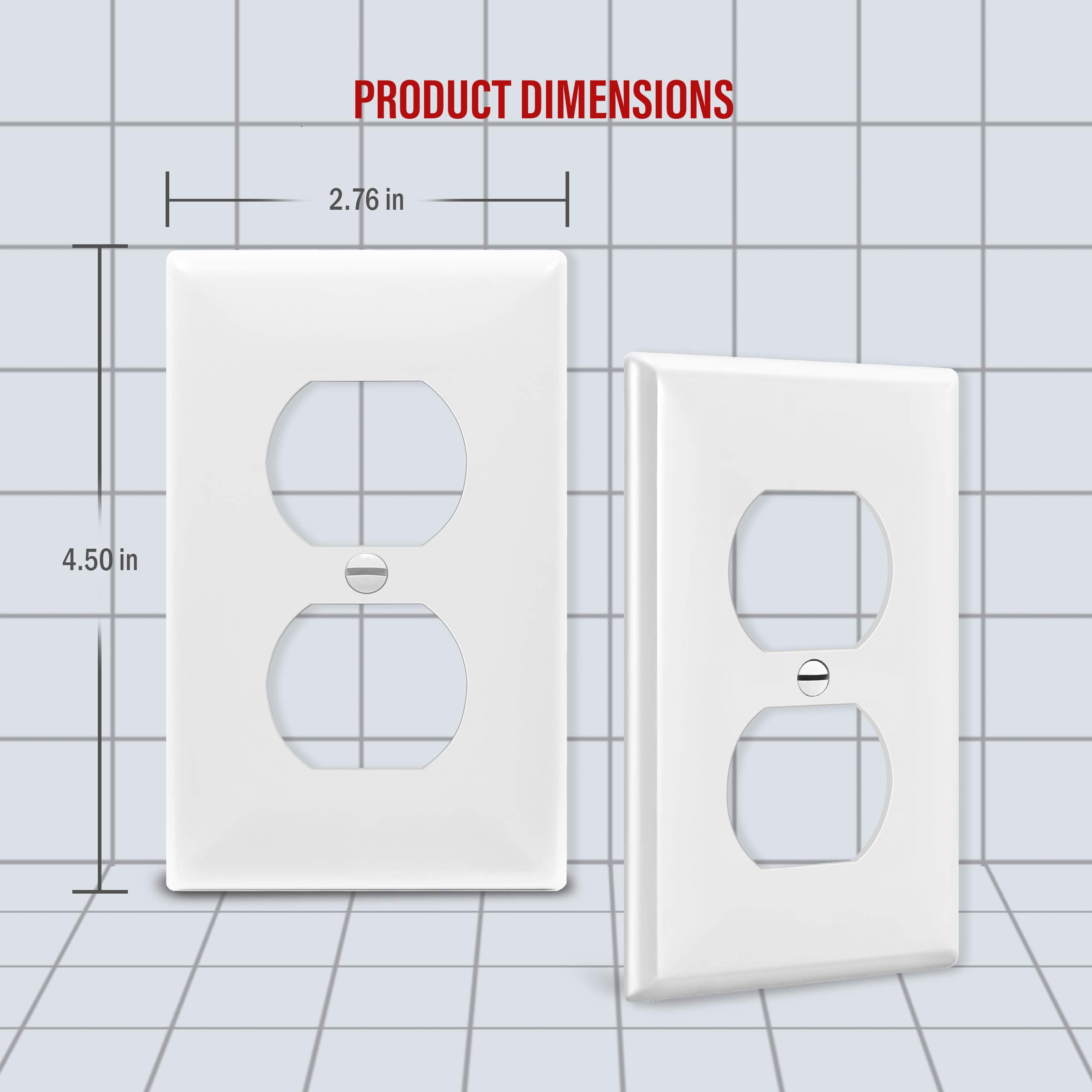 ENERLITES 10-Pack Duplex Wall Plate & Switch Cover for Home & Office
