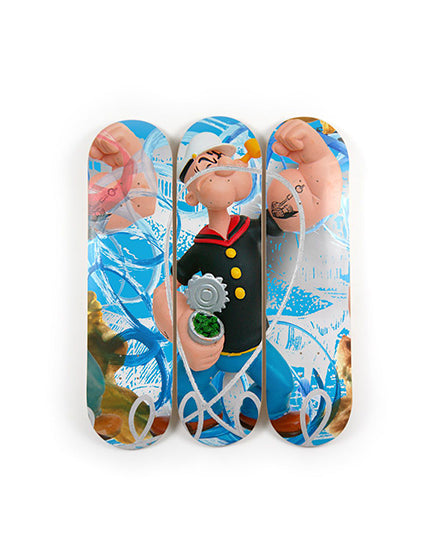 JEFF KOONS POPEYE TRIPTYCH Skateboard Decks 2021 - Limited Edition Art Collectible for Home Decor & Skateboarding Enthusiasts