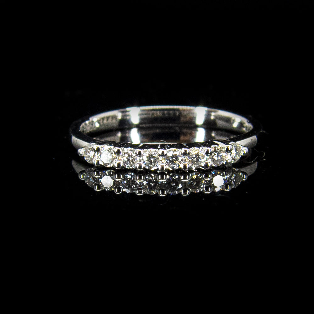 Platinum Diamond Wedding Band for Women - 14K White Gold Eternity Ring with Sparkling Stones - Perfect for Engagement, Anniversary & Bridal Jewelry Gifts