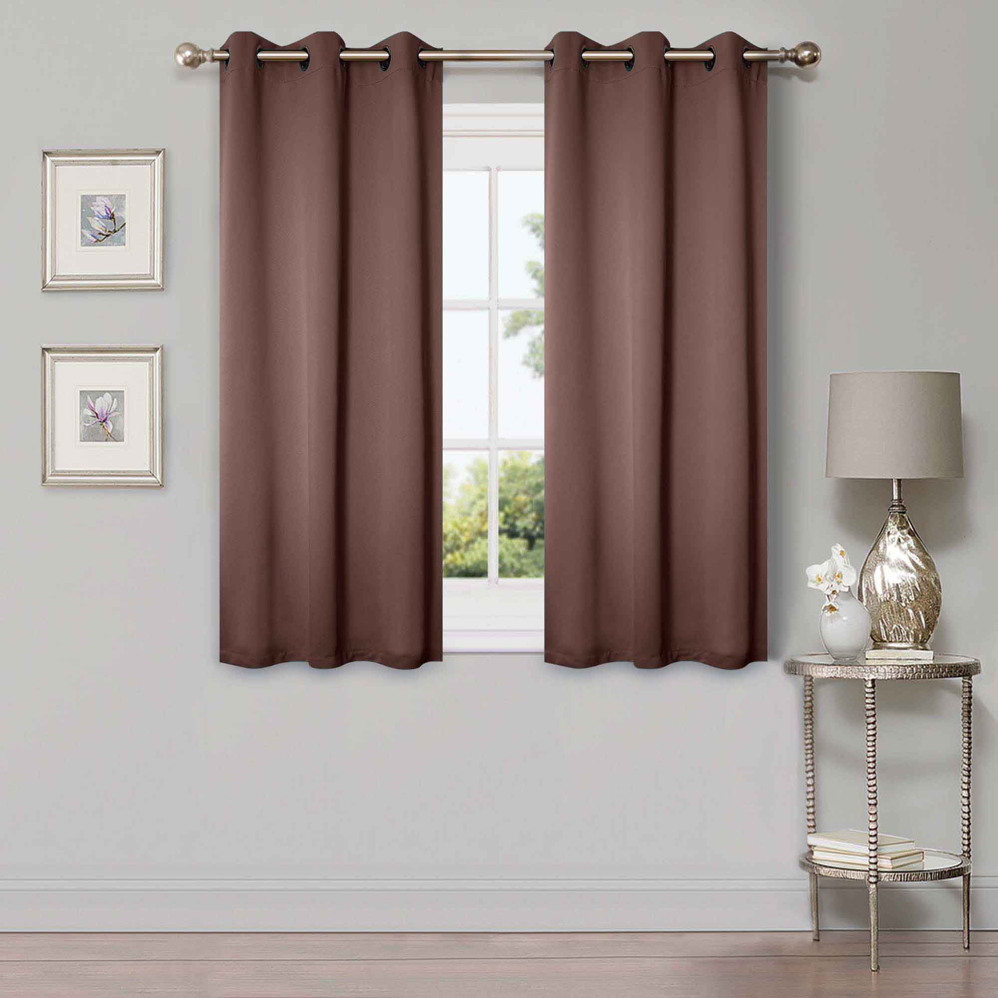 Blackout Curtains for Bedroom - Solid Classic Modern Grommet Curtain Set for Living Room, Nursery & Home Theater - Light Blocking Thermal Insulated Window Drapes