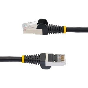 Premium 5m CAT6a Ethernet Cable - Black LSZH (Low Smoke Zero Halogen) - 10GbE 500MHz 100W PoE++ - Snagless RJ45 with Strain Relief - S/FTP Shielded Network Patch Cord - Ideal for Home Office, Gaming & High-Speed Data Centers
