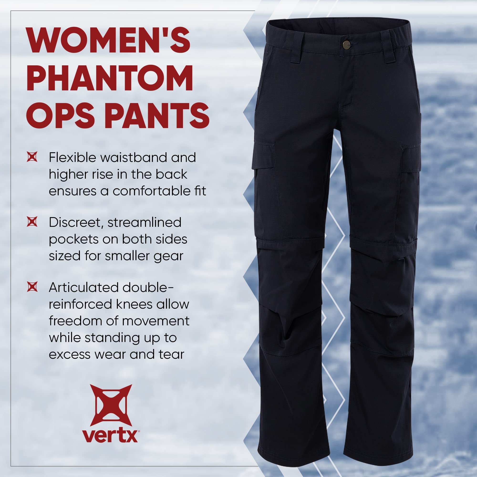 Vertx Women's Phantom Ops Tactical Pants - Durable Outdoor & Range Pants for Hiking, Shooting & Tactical Training
