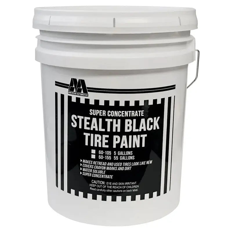 AA Black Tire Paint - 5 Gallon Super Concentrated Formula for Car, Truck & Motorcycle Tires | Long-Lasting Shine & Protection | Ideal for Auto Detailing, Restoration & DIY Projects