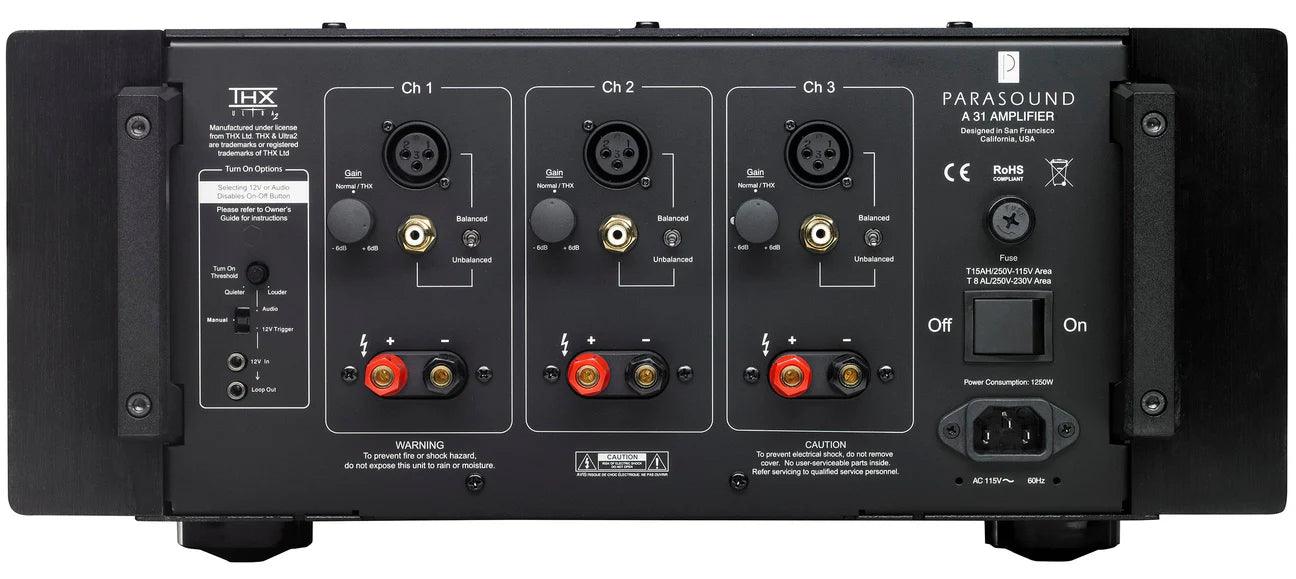 Parasound Halo A31 5-Channel Home Theater Power Amplifier - High-Performance Audio for Movies & Music | Perfect for Home Cinema & Hi-Fi Systems