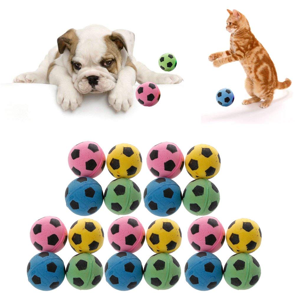 20PCS Non-Noise Cat EVA Ball Soft Foam Soccer Play Balls - Safe Kitten Chew Toys for Indoor Cats, Interactive Play & Scratching Fun - Perfect for Playtime, Training & Stress Relief