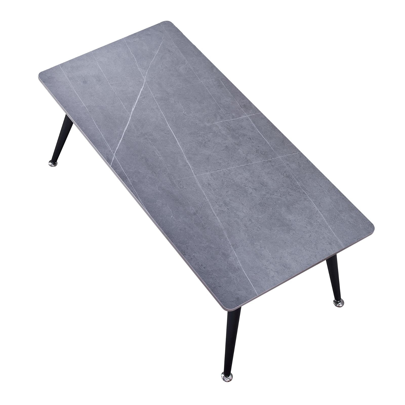 Criterionâ¢ Modern Grey Sintered Stone Coffee Table with Sturdy Metal Legs - Perfect for Living Room, Lounge & Office Decor